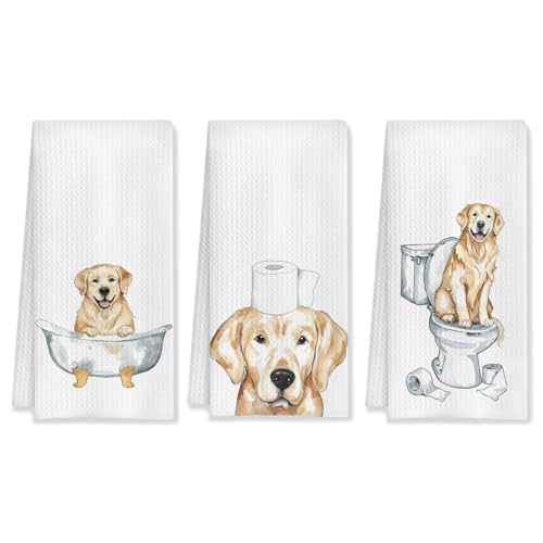 Funny German Shepherd Bathroom Hand Towels Set of 3, German Shepherd Decor Hand Towels for Bathroom, German Shepherd Gifts for Women Men, Gifts for German Shepherd Lovers Owners, 16x24 Inch