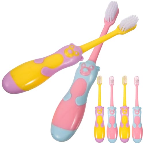 PACKOVE 1 Juego Cepillos De Dientes Infantiles De Cartoon Para Limpieza Oral Y Cuidado De Encías Para Bebés Y Diseño De Aleatorio Color Aleatorio 6 Piezas