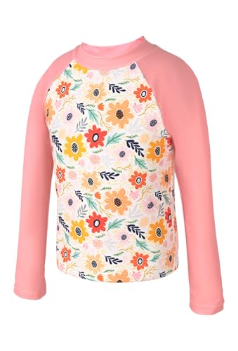 Girls Swimsuit,Toddler Girls Bathing Suit Long Sleeve Rush Guard Swimwear,UPF 50+ Quick Dry Summer Beach Swimsuit3