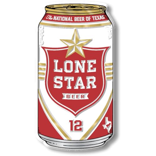 Imán Lone Star Beer Can de goma 3D 2.0 x 3.8 pulgadas