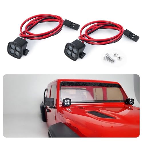 Luces para coche RC Axial SCX10 90046 accesorios TRX4 focos Wraith D90 RR10 6