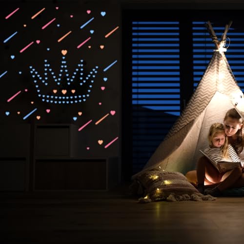 PATIKIL 32 adhesivos de estrellas luminosas para pared rosa miniatura 4