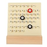 FENICAL Perpetual Desk Calendar White Plastic Circular Ring Desktop Decor Date Display Ornament for Home Office Organization