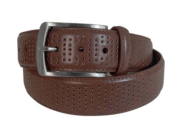 Snake Eyes Perforated Leather Stretch Golf Belt