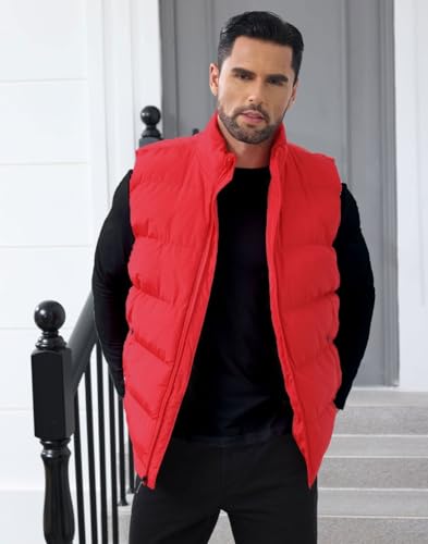 Men'S Winter Lightweight Puffer Vest Sleeveless Jacket Casual Puffy Vests2