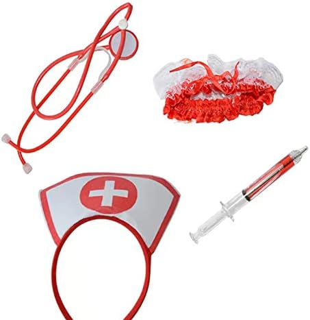 BinaryABC Women's Halloween Nurse Costume Set with Accessories