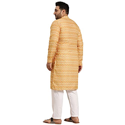 Kurta pyjama coton homme imprimé Mehendi léger SOJANYA Plus