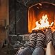 Relaxdays Kaminbesteck, 5 TLG. Kamingarnitur, Schürhaken, Schaufel, Besen, Zange & Ständer, Ofenbesteck Stahl, schwarz