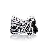 antike motorrad lederjacke Lochdurchmesser: 4,5mm MATERIA 925 Sterling Silber Bead Motorrad - Antik Silber Anhänger für Beads Armband/Kette #1110