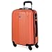 ITACA - Maleta Cabina Avion Pequeña con Ruedas Hombre Mujer. Maleta de Viaje Rígida 4 Ruedas 55 cm ABS. Equipaje de Mano con candado de combinación. Ligera. Low Cost. T71550, Color Mandarina