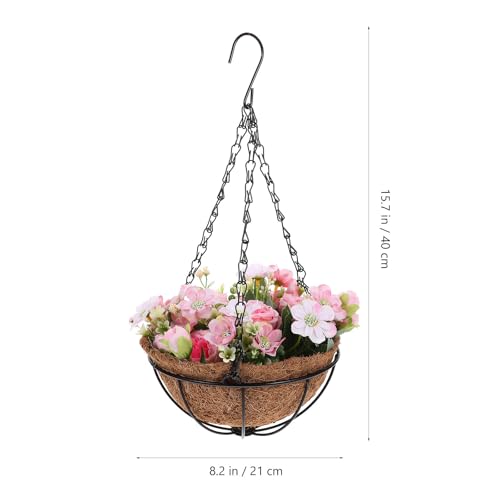 Peonías artificiales colgantes de tela para decorar bodas y terrazas exteriores 3