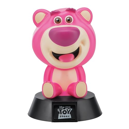 Paladone Toy Story Lotso Huggin Bear Icon Light, Officially Licensed Disney 3D Figurine LED Lamp Battery Powered Collectible for Kids and Adults, Bedrooms and Home, Movie Merchandise
