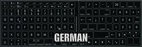 Pegatinas para teclado alemán Mac fondo negro miniatura 2