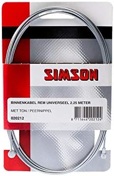 Simson Bicycle Parts Brake Inner Cable Universal 2.25 mtr, Clear