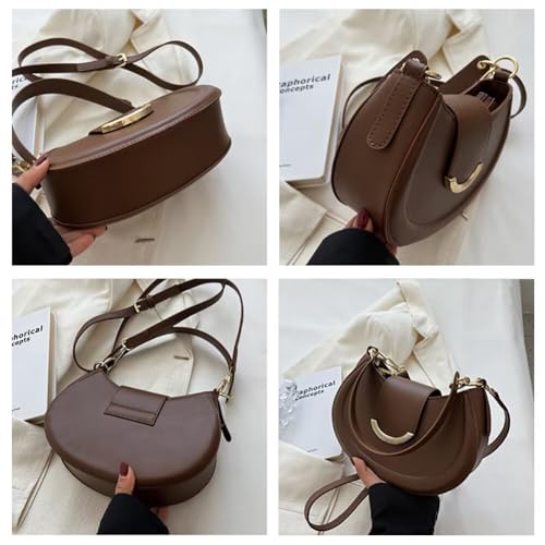 Image of Vegan Leather Shoulder Bag for Women Hobo Crossbody Purse | Structured Vegan Leather, Adjustable Strap, Hobo Style, Shoulder & Crossbody Wear, Magnetic Flap