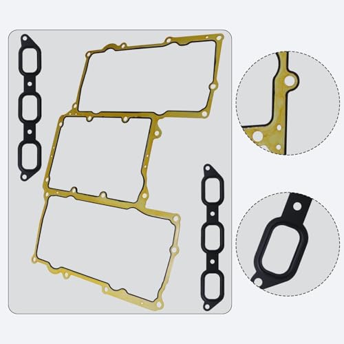 Image of Intake Manifold Gasket Kit Compatible with Jaguar XJ XF F-Type F-Pace XE 3.0L 2013-2020 Replace LR041680 C2Z17248 C2Z17249