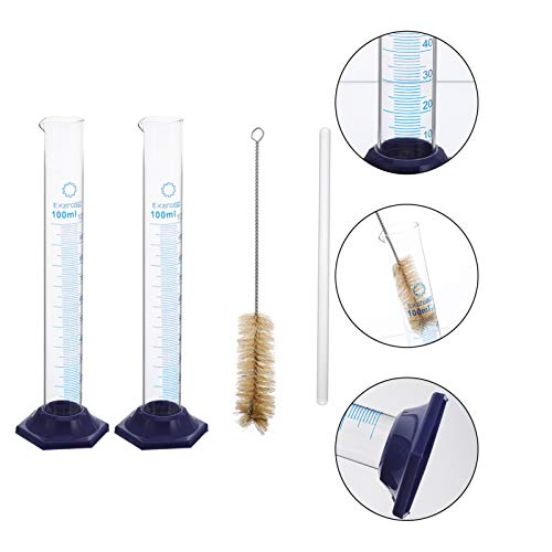 POPETPOP Cilindros Graduados de Vidro Transparente de Cilindro de MediÃ§Ã£o 4 Unidades Com 1 Pipeta