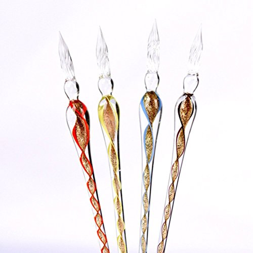 Image of NUOLUX Glass Signature Crystal Dip Sign Gift Pen for Writing (Black)