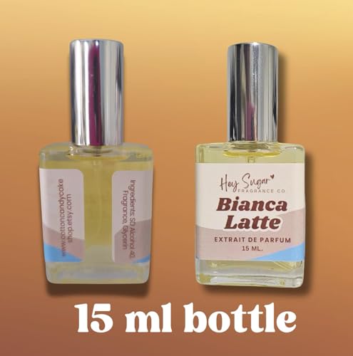 Hey Sugar Bianca Latte Perfume - Vanilla, Caramel & Cream Scents, 15 mL