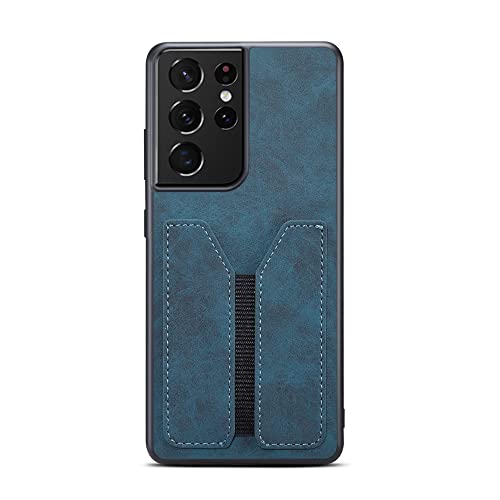 Étui de téléphone portefeuille avec poche pour carte Samsung S21 Ultra coque cuir bleu Note 20