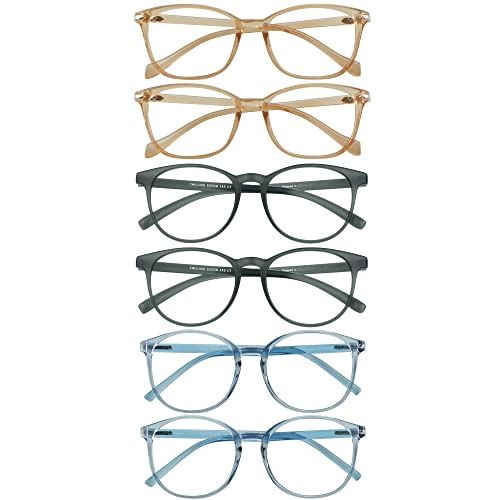 Image of VisionGlobal 6 Pairs Blue Light Blocking Glasses /Reading Glasses for Women /Men, Fashion Eyewear Frame