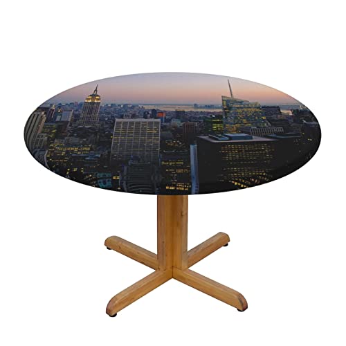 Allocs Nappe ronde New York City - Imperméable - Décorative - Lavable - Pour l'intérieur et...