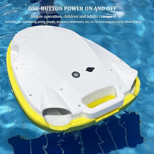 Elektrisches Schwimmbrett für Schwimmtraining, 80kg Kapazität Wasserroller mit sicherem Propellerschutz, leichtes EPP-Kickboard für Erwachsene und Kinder, tragbare Poolhilfe