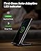 INIU Wireless Charger, 15W Fast Qi Certified Wireless Charging Station with Sleep-Friendly Adaptive Light Compatible with iPhone 17 16 15 14 13 12 Pro Max Samsung Galaxy S25 S24 S23 Note 20 Google etc