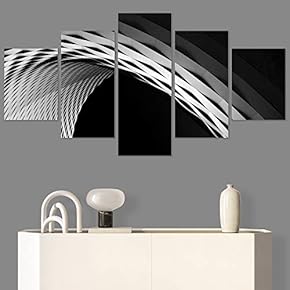 SIGNWIN 5 Panel Canvas Wall Art Solid Structures...