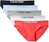 Calvin Klein Women Bikini 5PK Blue (Shoreline/Breezy Blue/Grey HTR/C) S