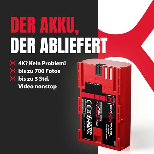 Baxxtar Akku Ersatz für Canon LP-E6N LP-E6 EOS 5D Mark II-IV, 2400mAh – Ansicht 5