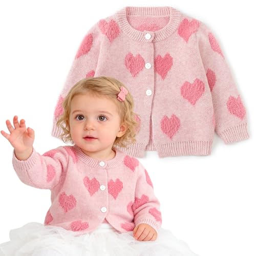 Image of Simplee kids Baby Sweater Animal Leopard Heart Printed Baby Cardigan for Spring Autumn Fall