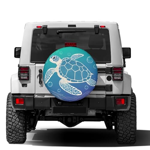 Image of Delerain Turtle Spare Tire Covers for RV Trailer SUV Truck and Many Vehicle, Wheel Covers Sun Protector Waterproof, (14 Inch for Diameter 23 inch-27 inch)