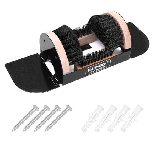 Hadwoer Boot Brush Scraper Outdoor – Heavy Duty Boot Scrubber & Shoe Cleaner Brush with Sturdy Bristles – Resistant Boot Cleaner for Mud, Dirt & Snow – Durable Outdoor Boot Scrapers with Brushes