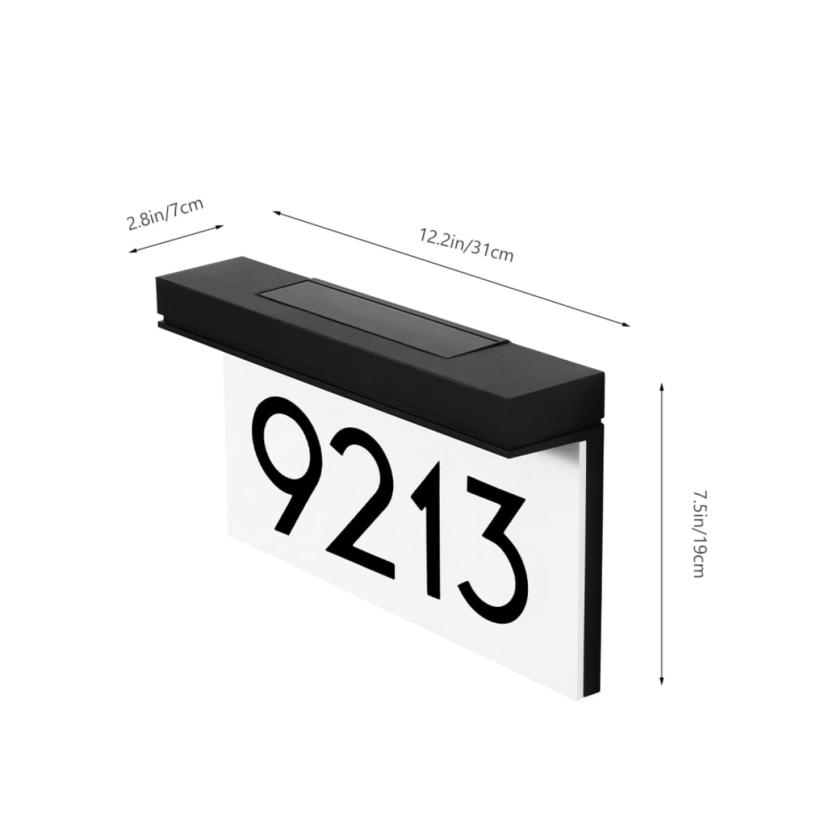 1set Lampada Solare Da Giardino Con Numero Civico Luce Led Per Ingressi Facile Installazione e Risparmio Energetico Per Esterni e Decorazioni Domestiche