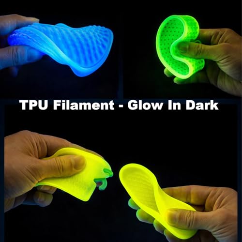 Image of Glow in The Dark TPU 95A 3D Printer Filament 1.75mm Filajoy3D 3D Printing Filament 250g Dimensional Accuracy + /- 0.03mm for Most FDM 3D Printers