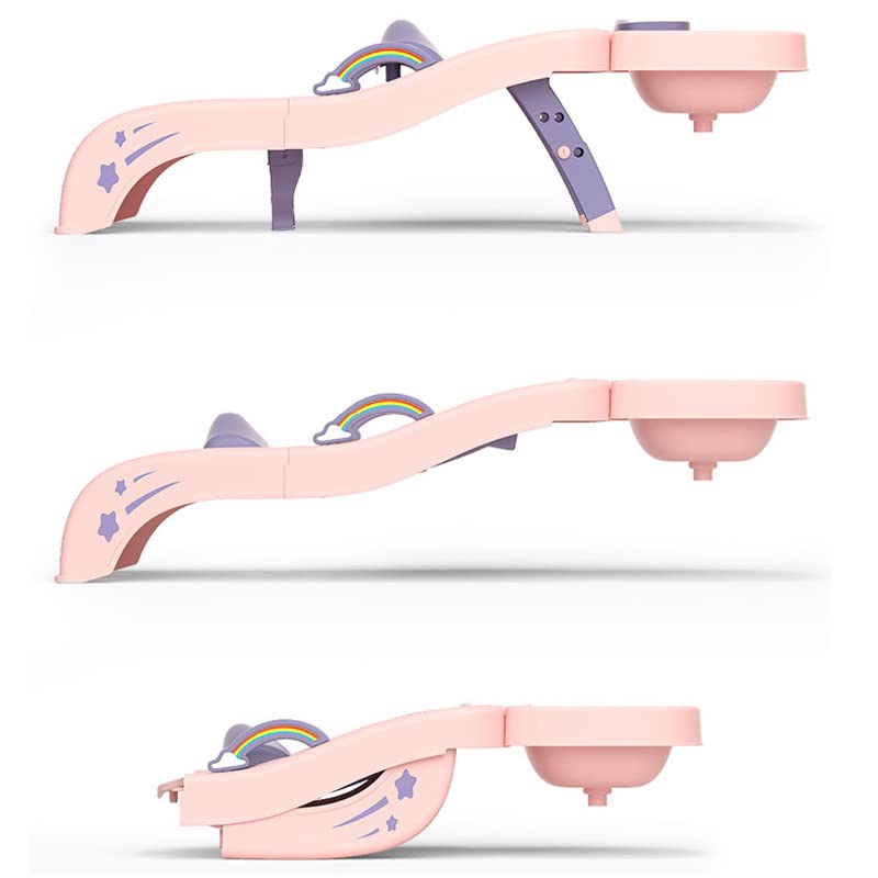 dehnbarer,Kleinkind-Shampoo-Stuhl, faltbarer Kinder-Haarwaschstuhl, Kinder-Haarwaschbadsitz, für 3-10-jährige Kinder(blau)