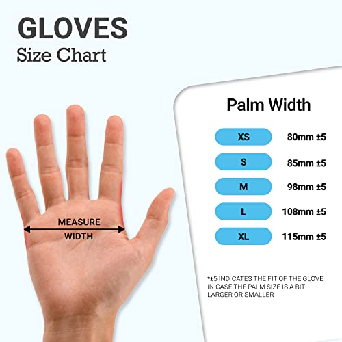 Gants en vinyle bleu sans poudre taille L jetables et souples - 6