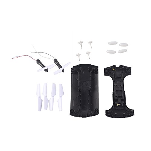 YouCute Spare Part Kit For JJRC H37,EACHINE E50 E50S RC drone Rc Quadcopter white blade led covers(Black)