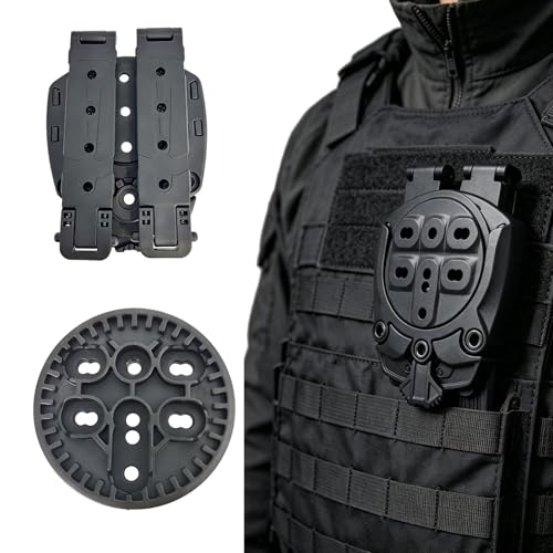 Quick-Connect Mount Nylon Construction Quick Connect Mounting System Wear-Resistant & Durable On Molle-Loks with Mounting Hardware for Holsters Mag Pouches & Tactical Duty Gear