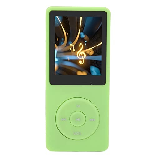 Reproductor MP3 MP4 con Memoria de 8 GB, Reproductor de Música con Pantalla de 1,8 Pulgadas, Batería de 450 MAh, Compatible con MP3, WMA, OGG, WAV, Ape, FLAC, AAC LC, ACELP (Verde)