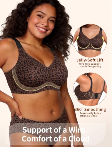 Image of Jelly Push Up Bra for Women Wireless Comfortable Seamless Full Coverage Bra