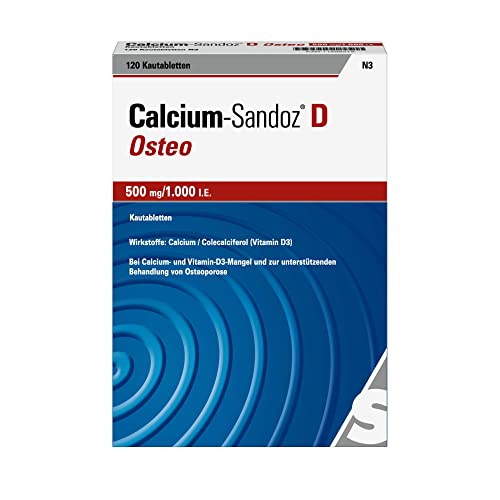 Calcium-Sandoz D Osteo 500 mg/1.000 I.E. Kautabletten 120 St. Tabletten