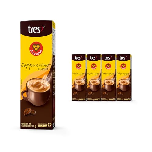 3 Corações Pack Cápsula de Cappuccino Classic TRES - 40 un 3 Corações Pack Cápsula de Cappuccino Classic TRES - 40 un