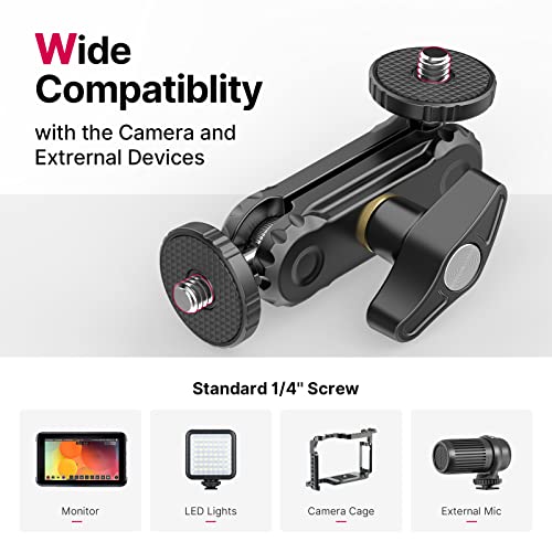 Image of ULANZI Magic Arm with Double Ballhead 1 /4 inch Screw, Compatible with Universal Monitor Mount for Camera, Video Shooting Photography Accessories Microphone Fill Light Bracket