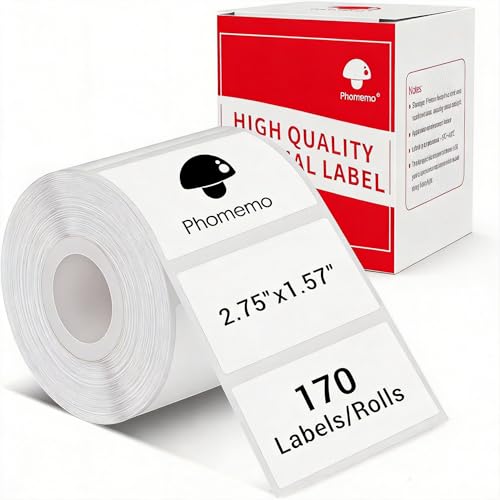 Phomemo M220 Thermal Labels 2.75"x1.57" for M220/M221/M250/M260, 170 PCS
