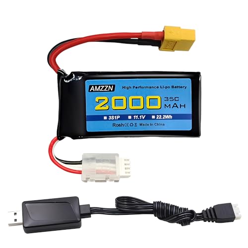 Batterie Lipo 3S 11.1V 2000mAh 35C avec XT60 pour drone et voiture RC