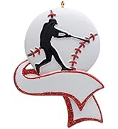 Baseball Ornament - Personalized Baseball Boy Player Christmas Tree Ornament - Sports Ornament fo...