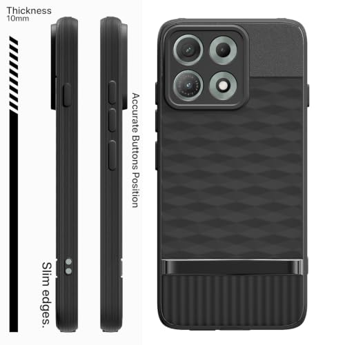 Image of Outlouders Back Cover for Motorola Moto Edge 70 Max 5G | Full Camera Protection | TPU Soft Flexible Shockproof Bumper Case (Black)