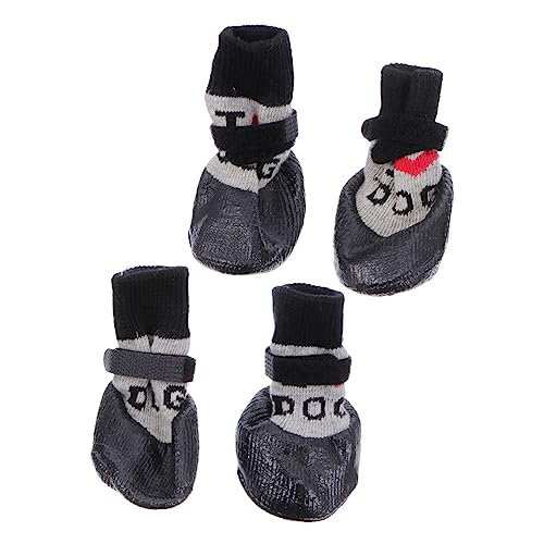 Happyyami 4stücke rutschfeste Hundesocken Aus Wolle Pfotenfreundlich Für Drinnen Und Draußen Idealer Schutz Für Hunde Perfektes Für Tierbesitzer Love